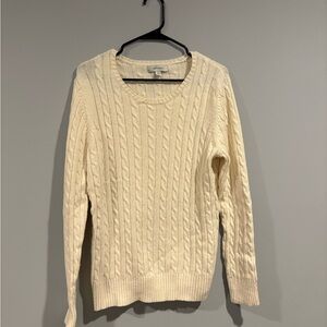 Merona Long Cable Knit Cream Sweater